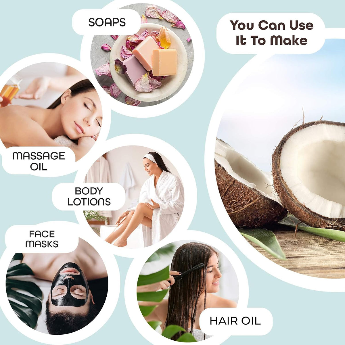 Fractionated Coconut Oil for Skin Moisturizer with Pump Massage Oils Best Carrier for Essential Oils Mixing Body OUL for Dry Skin Moisturizer Natural Oi for Face Hair Body 16 Oz
