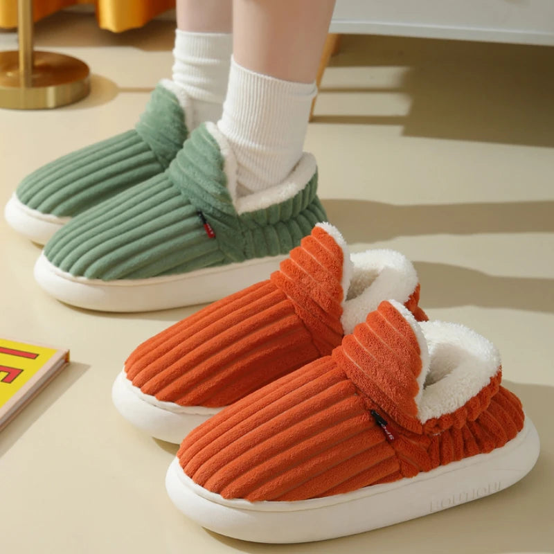 Winter Men Slippers Short Plush Men Cotton Boots Indoor Fluffy House Fur Slippers Men Casual Soft Fur Furry Men Shoes