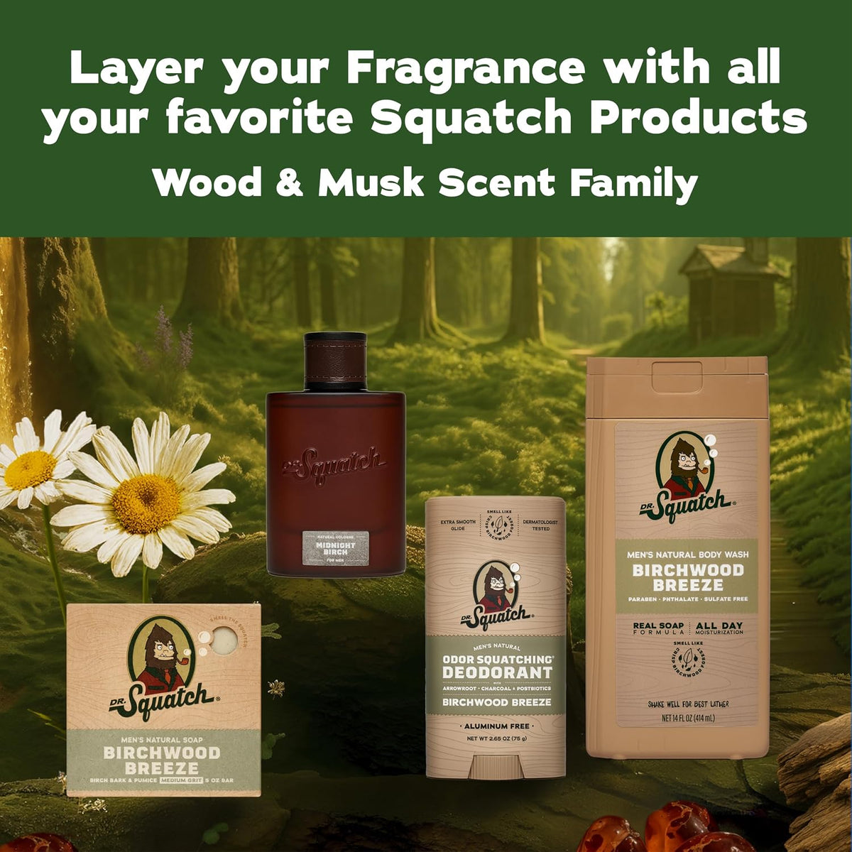 Natural Cologne for Men, Midnight Birch Men&