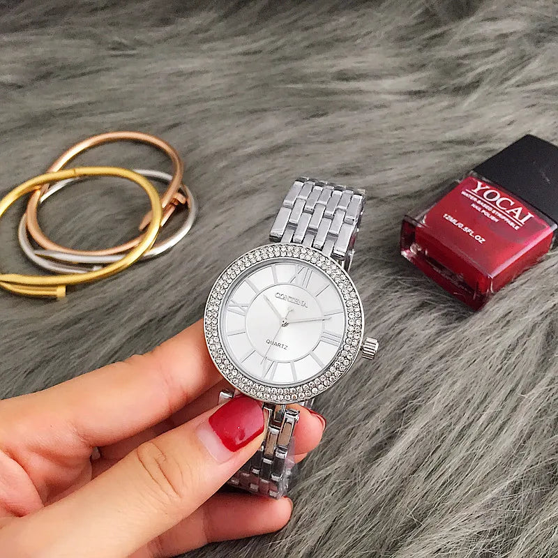 CONTENA Fashion Silver Women Watches Stainless Steel Women&