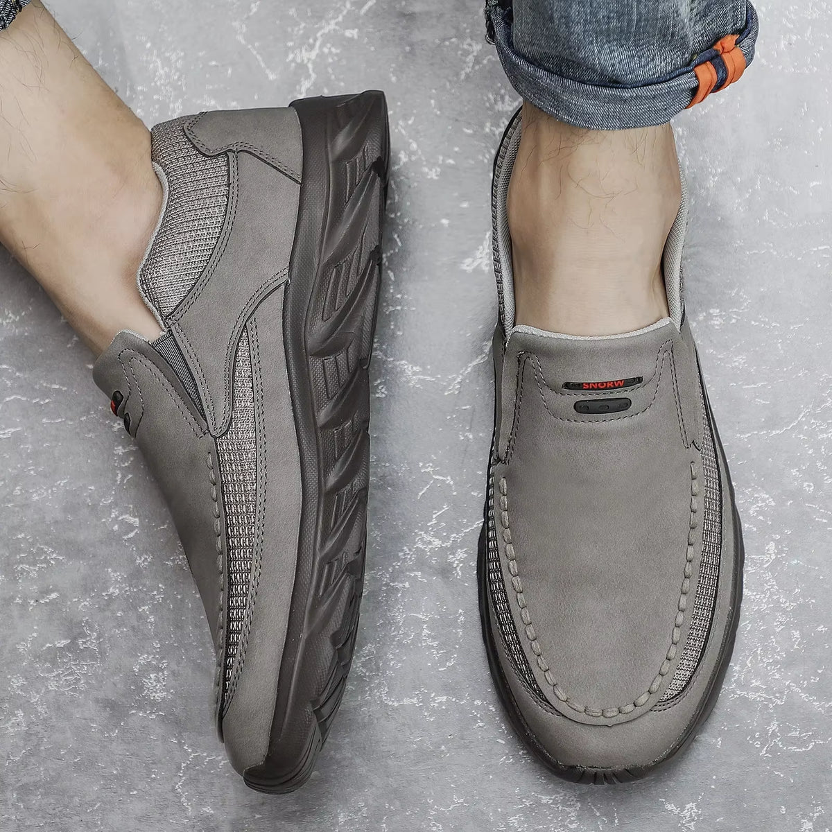 Men Leather Casual Shoes Breathable Loafers Men Sneakers 2024 New Male Comfortable Leather Flat Footwear Sneakers Men Shoes