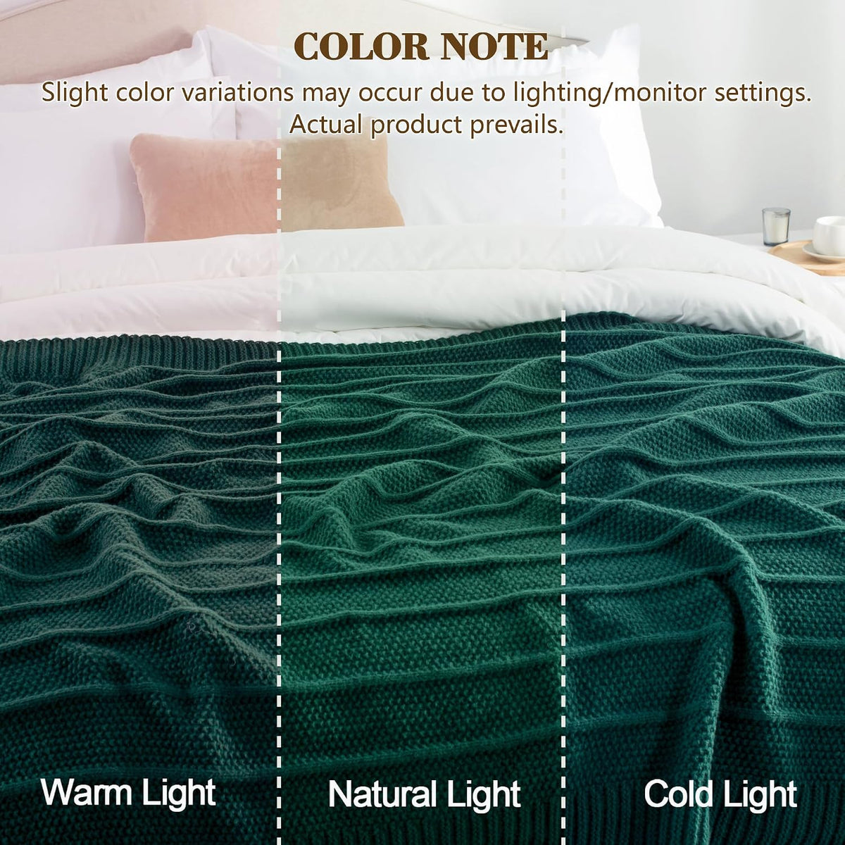 Knit Throw Blanket for Couch 50X60 Stripe Cable Knitted Throws