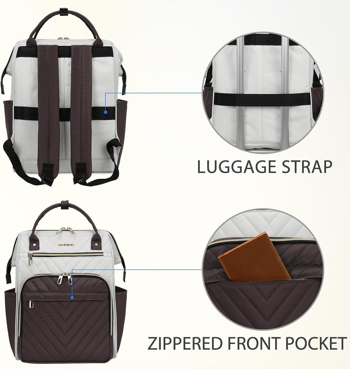 15.6 Inch Laptop Backpack for Women Large Capacity