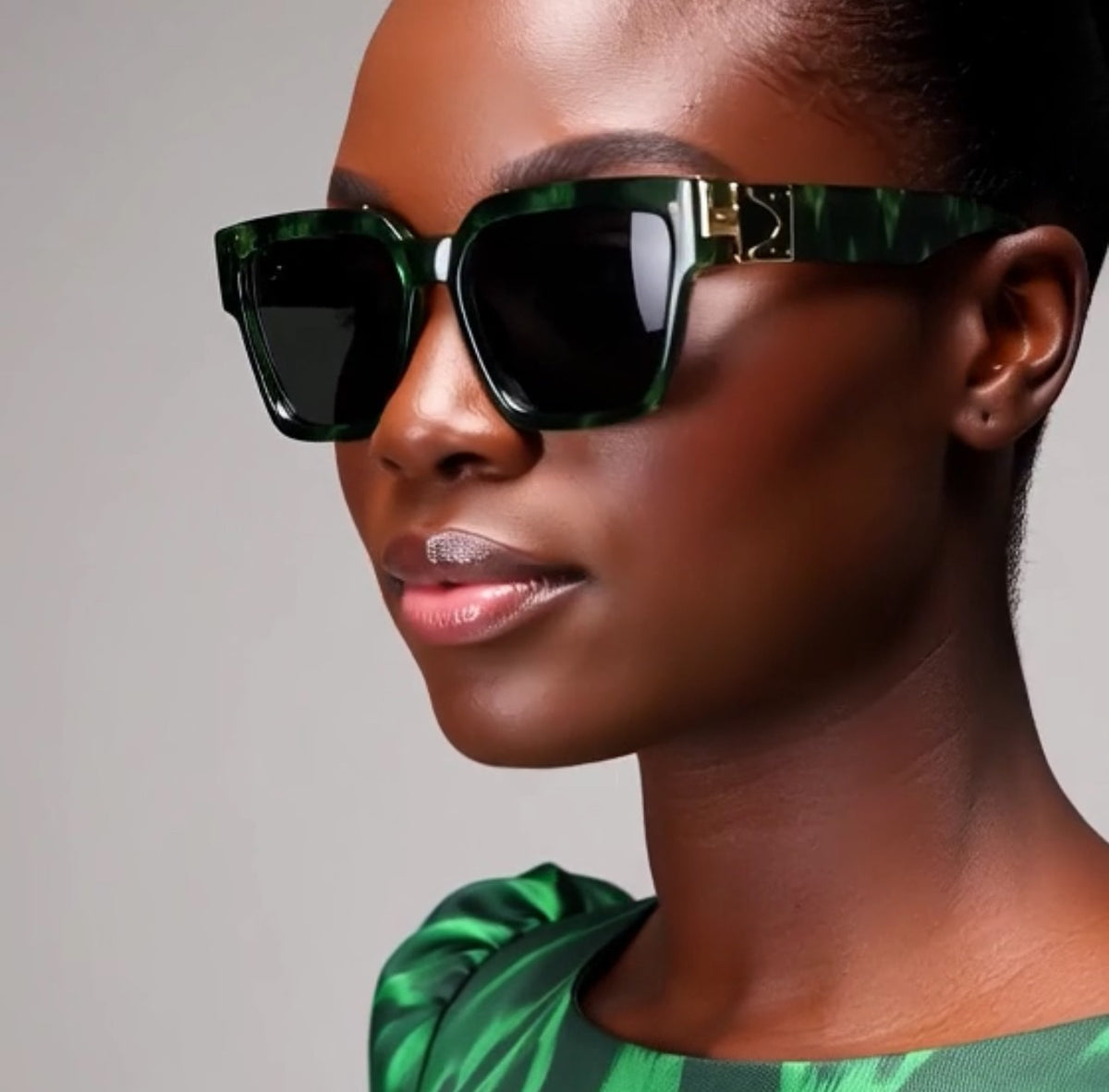 Gold Frame Large Size Sunglasses Men Women Shades Elegant Retro Classic Hip Hop