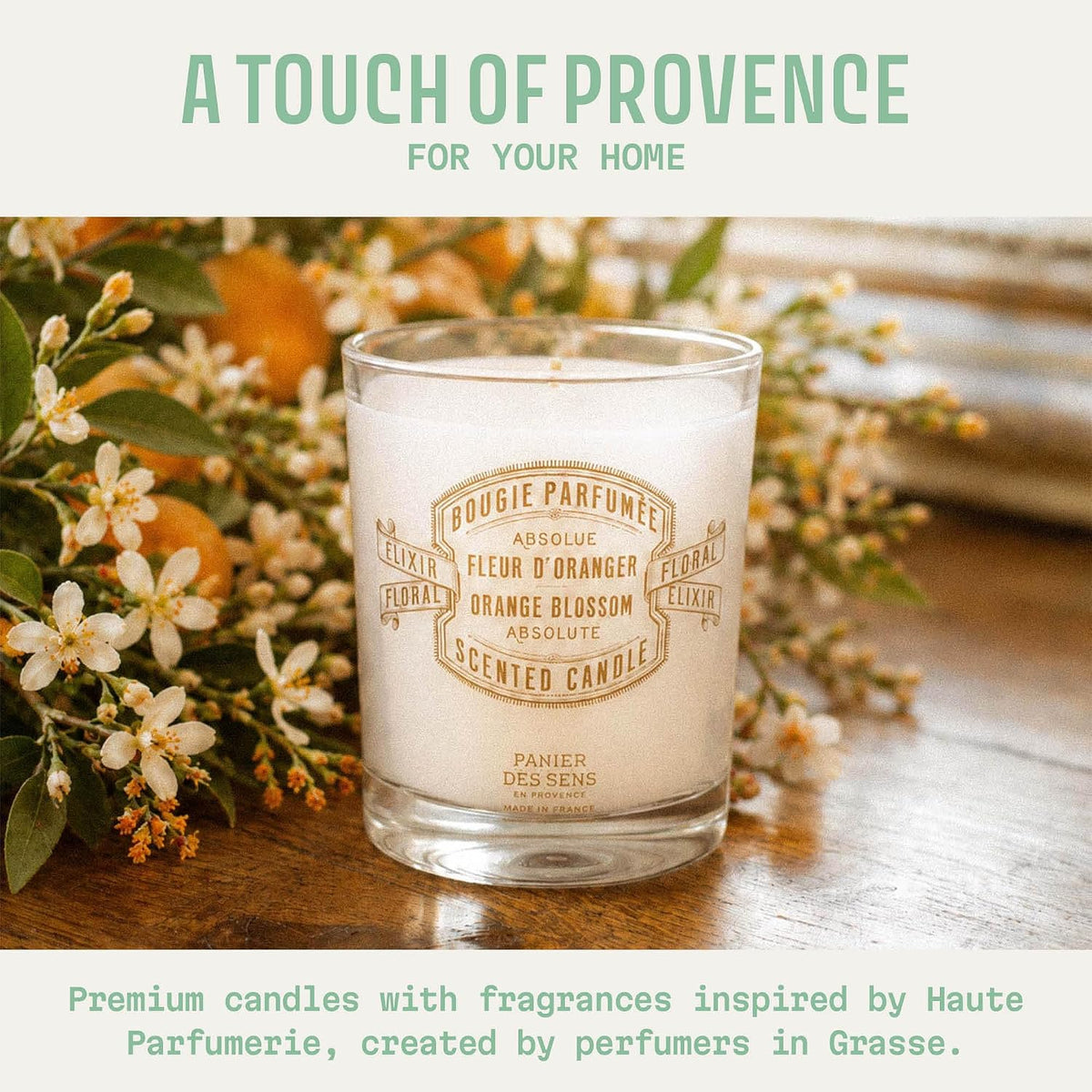 Orange Blossom Scented Candle Gift for Women, 6.3 Oz