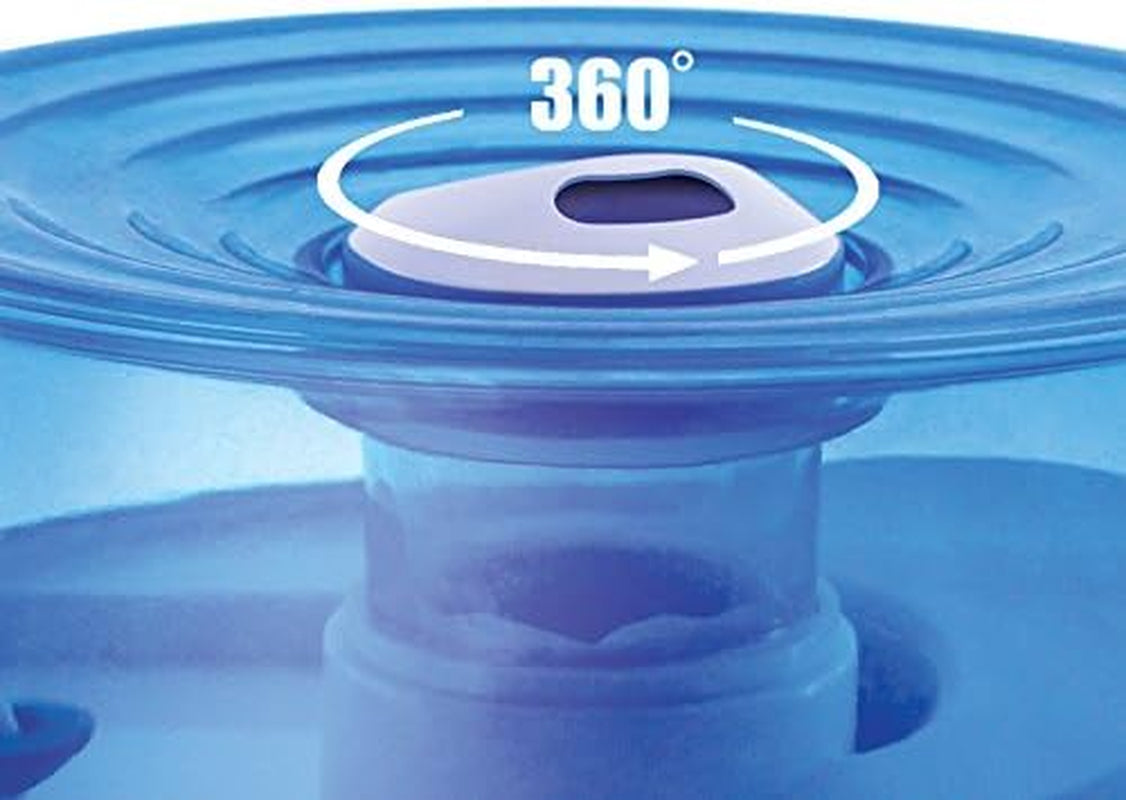 Personal Ultrasonic Cool Mist Travel Humidifier and Vaporizer for Congestion Relief, 360° Adjustable Nozzle, Filter-Free .75 Liter Tank, Blue/White, Office Humidifier