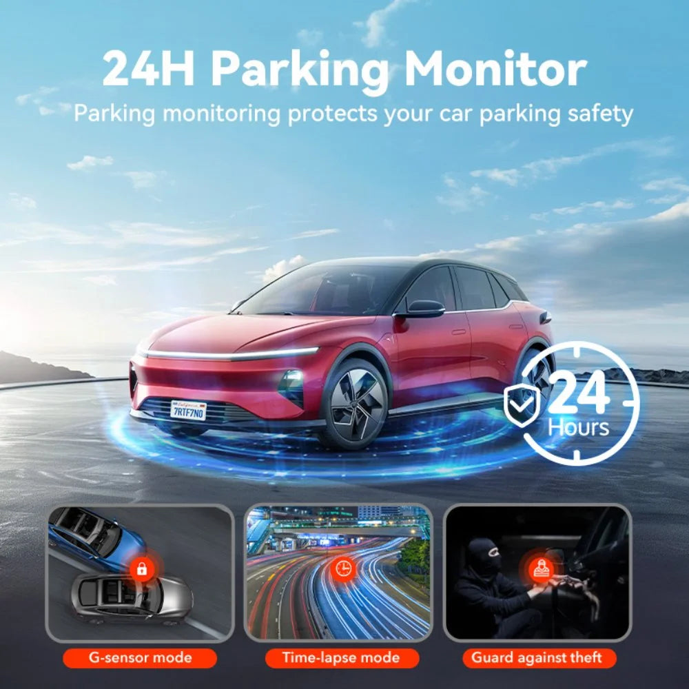 Dash Cam Front and Rear, Dash Cam 4K with Wifi & GPS, 4K/2.5K Front+1080P Rear Dashcam, Dash Camera with Night Vision, 3.18&