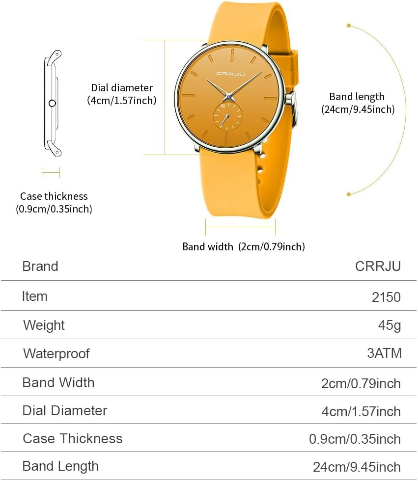 Men’S Women Watch Casual Stylish Waterproof Quartz Unisex Wristwatches, Ultra Thin Watches for Men Women, Colorful Silicone Band
