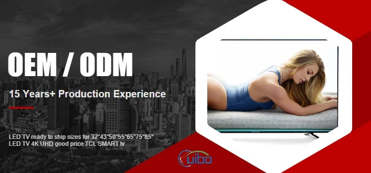 Custom 55/65/75/85/98/120 inch QLED smart TV Black 60-120 Hz Android warranty 2 years 4k/8k Ultra HD