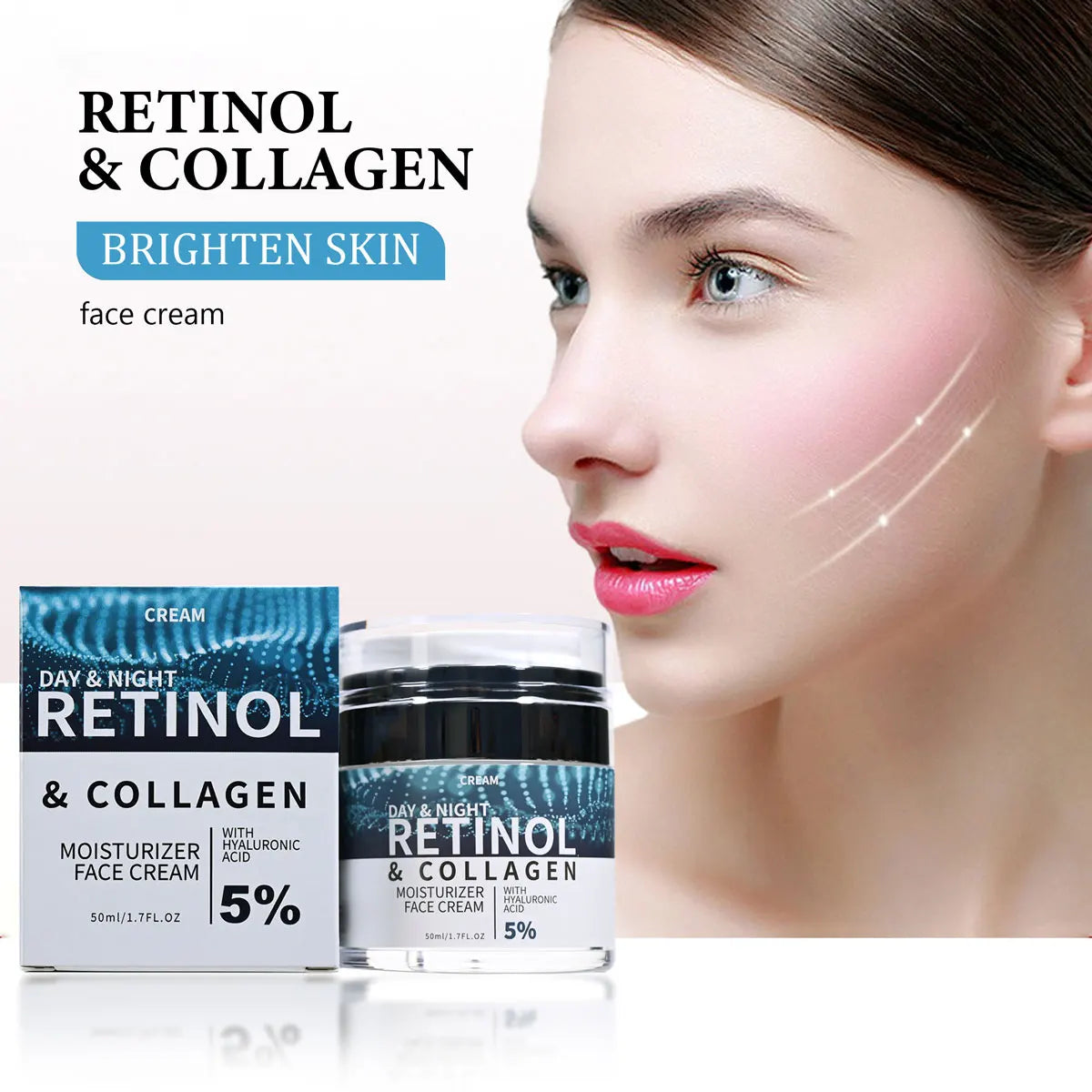 Anti Aging Face Cream With Collagen Hyaluronic Acid And Retinol