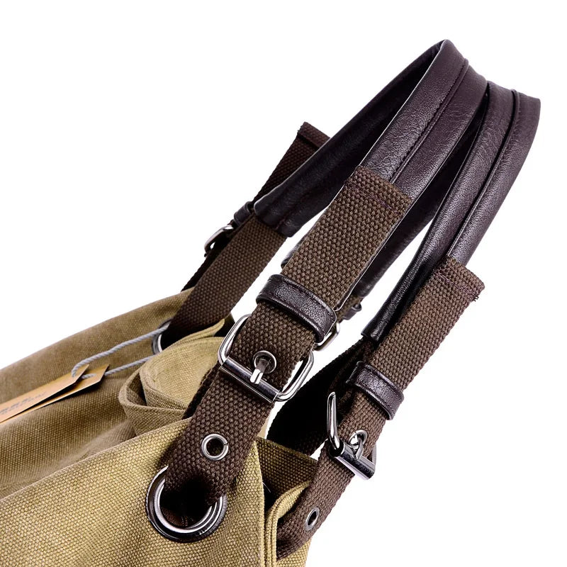 Casual Women Canvas Shoulder Bag Travel Messenger Bag Large Capacity Tote Top-handle Bag Women Crossbody Bags Sac A Mains Femme