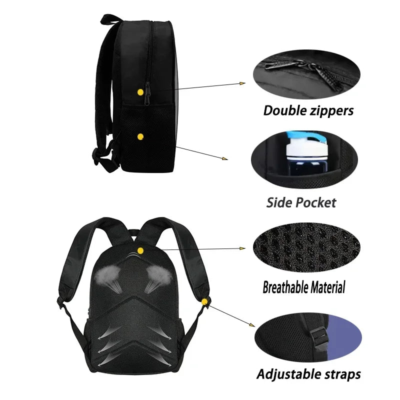Child School Football R-RonaldoS CR7 Backpack with Lunch Bags ,Pencil Bags ,School Bags for Boys Girls Best Gift