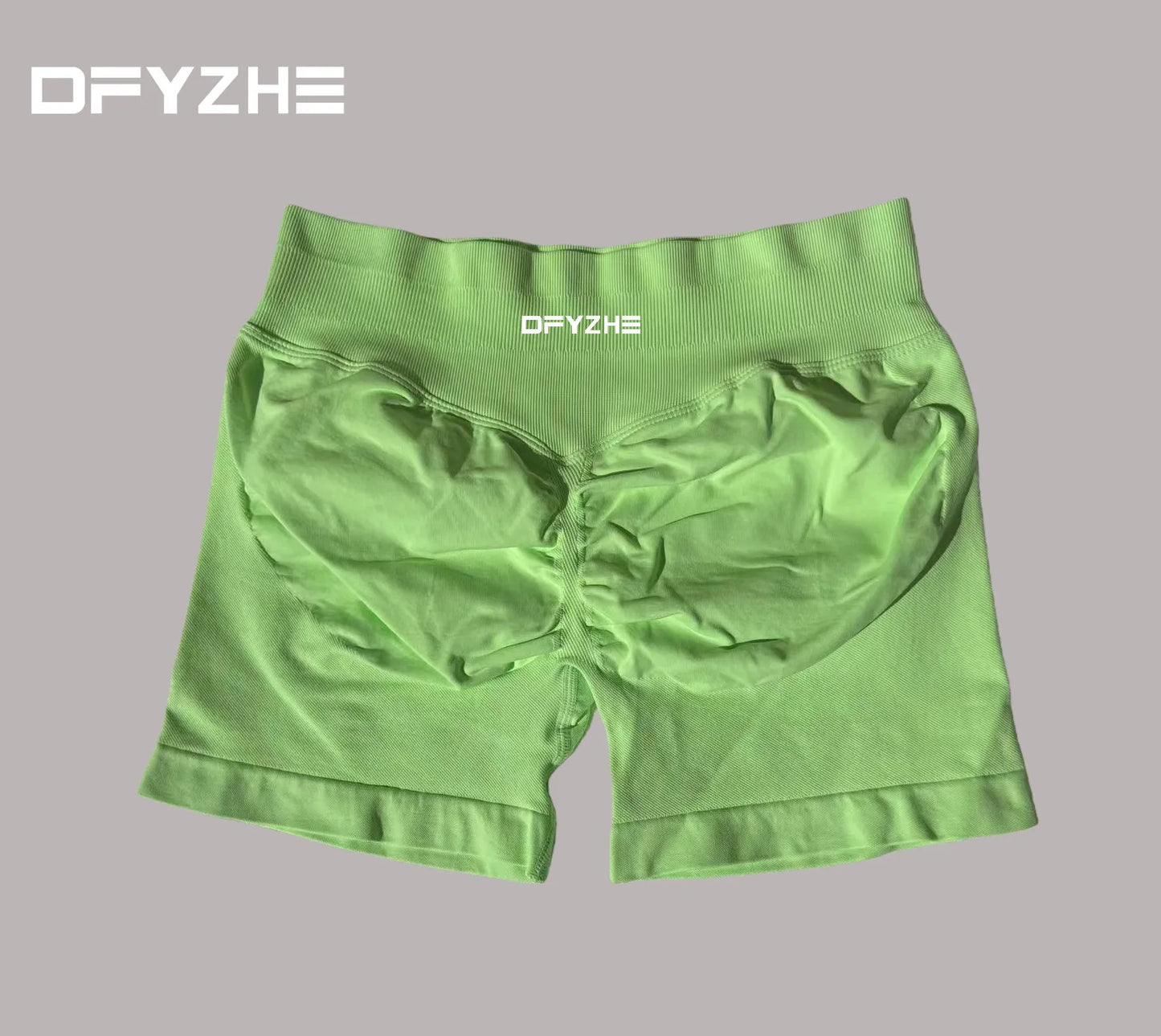 DFYZHE 4.5-inch yoga gym shorts, waist cinching and hip lifting shorts, seamless yoga shorts