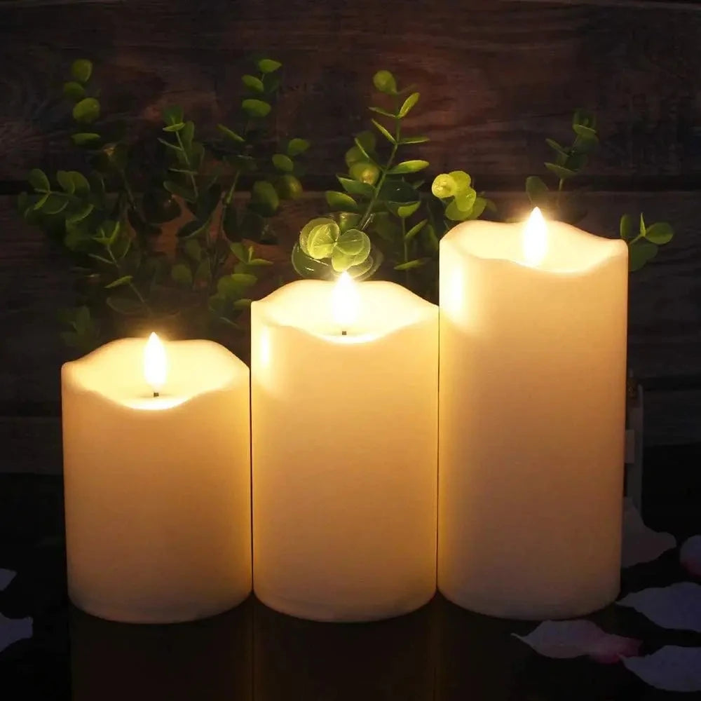 Flameless LED Candles With Remote Control And Timer