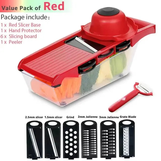 7-in-1 Vegetable Chopper & Grater Set with Storage Container