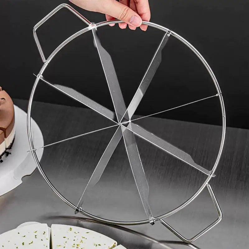 Stainless Steel Cake Divider 6/7/8 Divisions Pizza Cutter Cheesecake Slicer Round Pastry Cheese Pizza Cutting Press Machine Tool