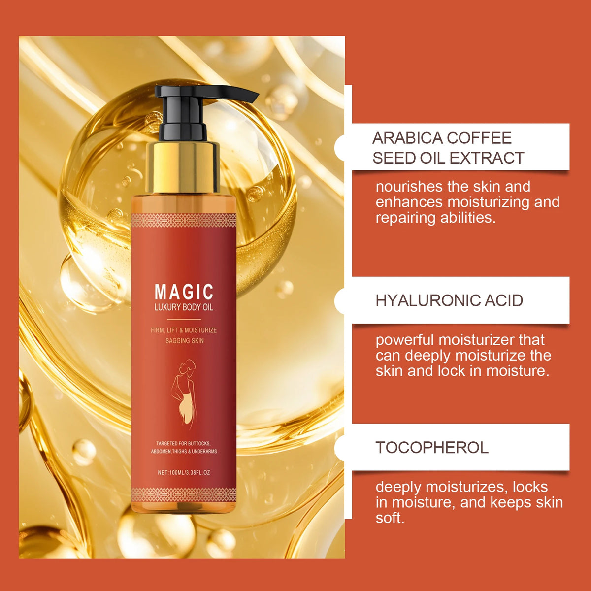 Body firming emollient oil moisturizing moisturizing soft firming skin daily massage care nourishing emollient oil
