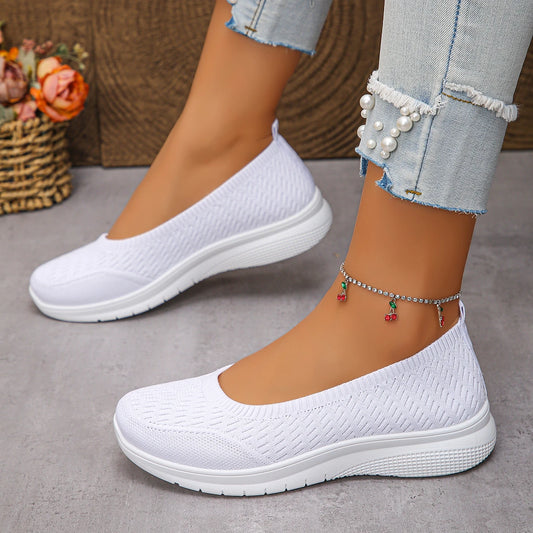 Women's Shoes 2026 Women's Round Toe Flat Shoes Soft-soled Breathable Lightweight Net Shoes Sports Walking Shoes Women 522