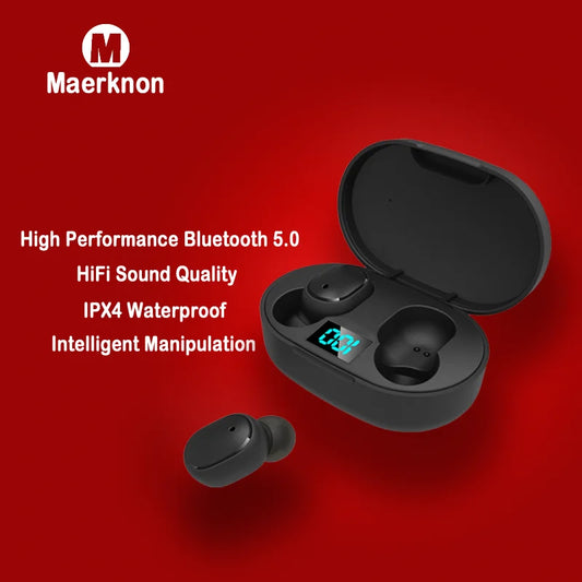 Wireless Earphones LED Digital Display Bluetooth Headset Noise Cancelling Sports Headphones Universal Phones Bluetooth Earbuds