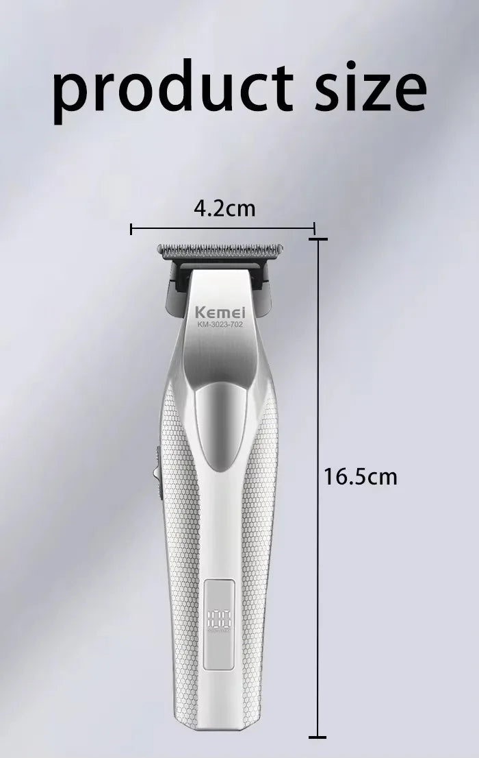 Kemei Hair Trimmer Professional Hair Clipper Electric Haircut Machine Rechargeable Hair Clipper 0 MM Trimmer for Men KM-3023-702