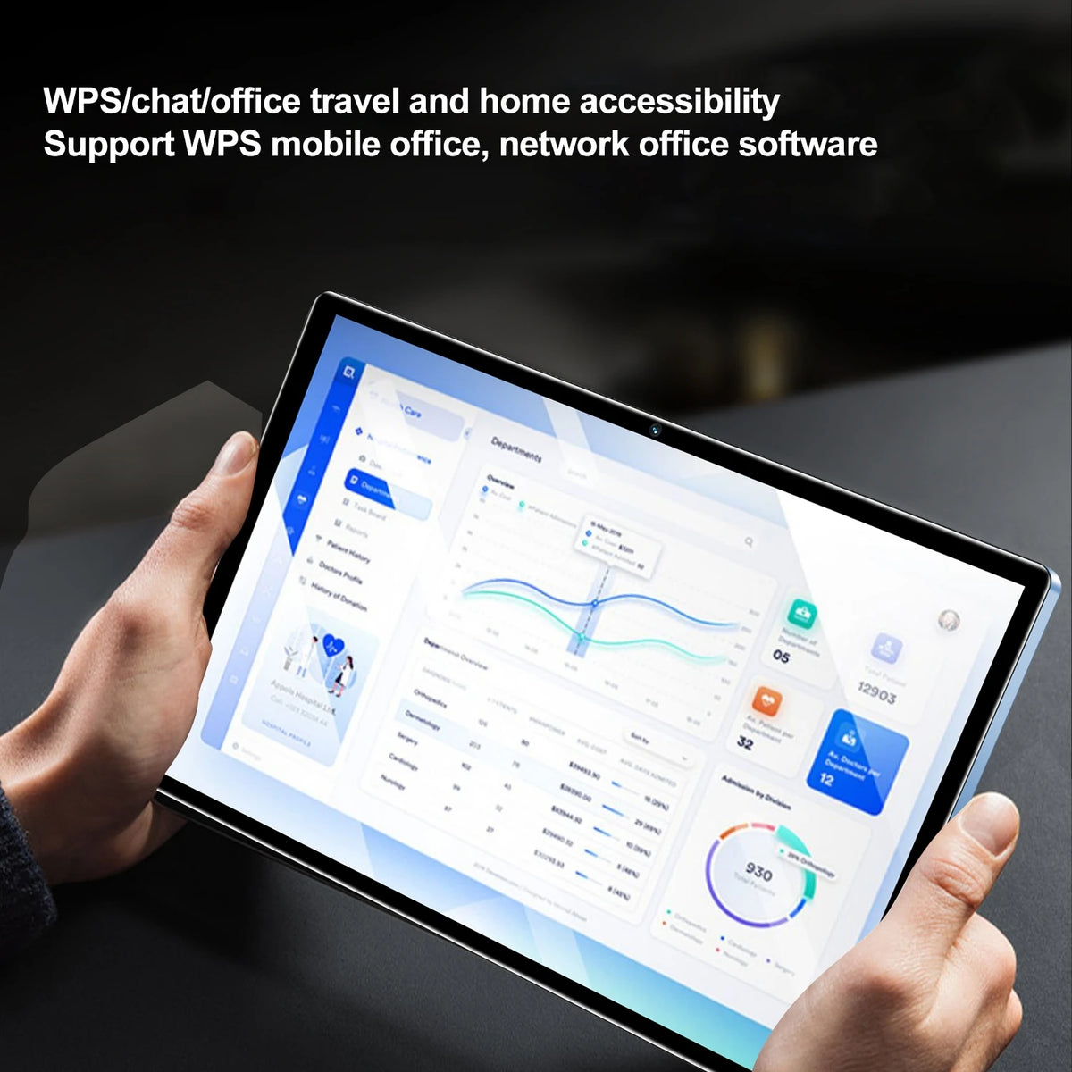 New 5G Pad 10.1 Inch Android Tablets Octa Core 8GB RAM 512GB ROM 4G LTE 5G WiFi Tablet Pc Double SIM Card HD Display 8000mAh