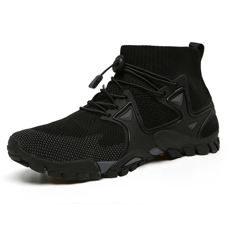 Shoes for Men Walking 2023 Summer New High Top Boots Breathable Mesh Mountaineering Outdoor Comfortable Leisure Travel Sneakers