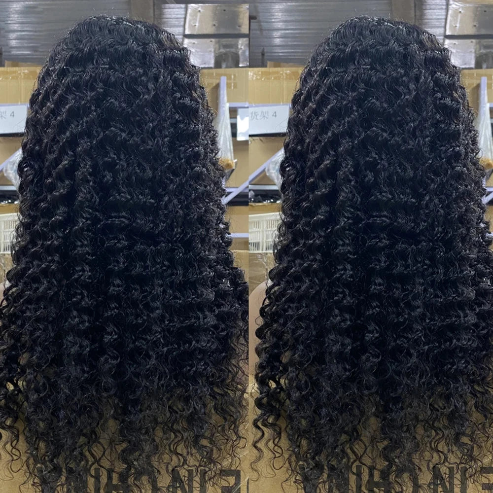30" Water Wave Glueless Human Hair Wig – 6x4 Pre-Cut Lace