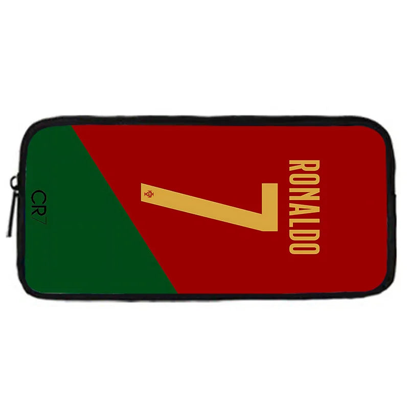 Child School Football R-RonaldoS CR7 Backpack with Lunch Bags ,Pencil Bags ,School Bags for Boys Girls Best Gift