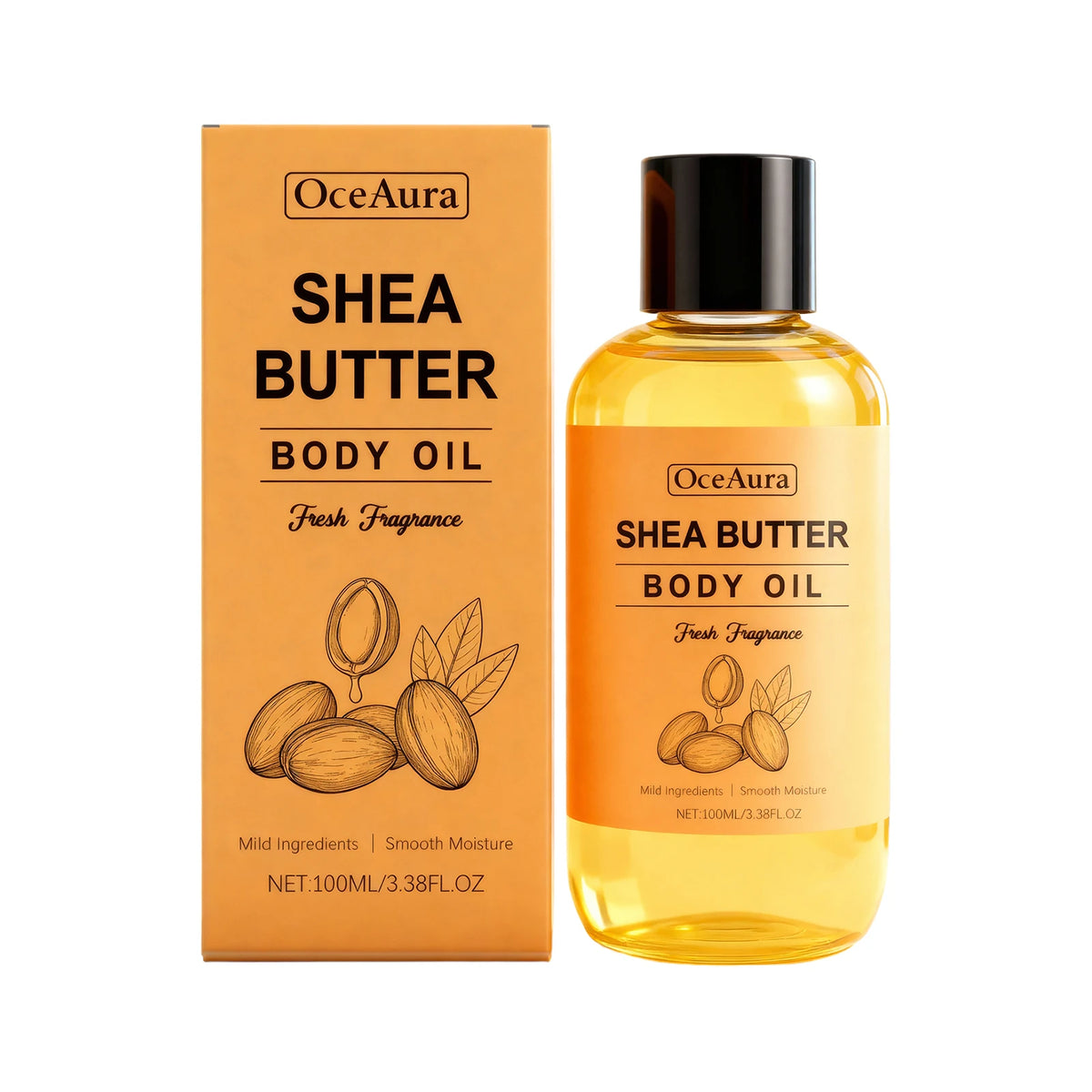 Butter Oil Body Oil Gentle Full Body Skin Nourishment Lightweight Rapid Absorption for Smooth Soft Skin