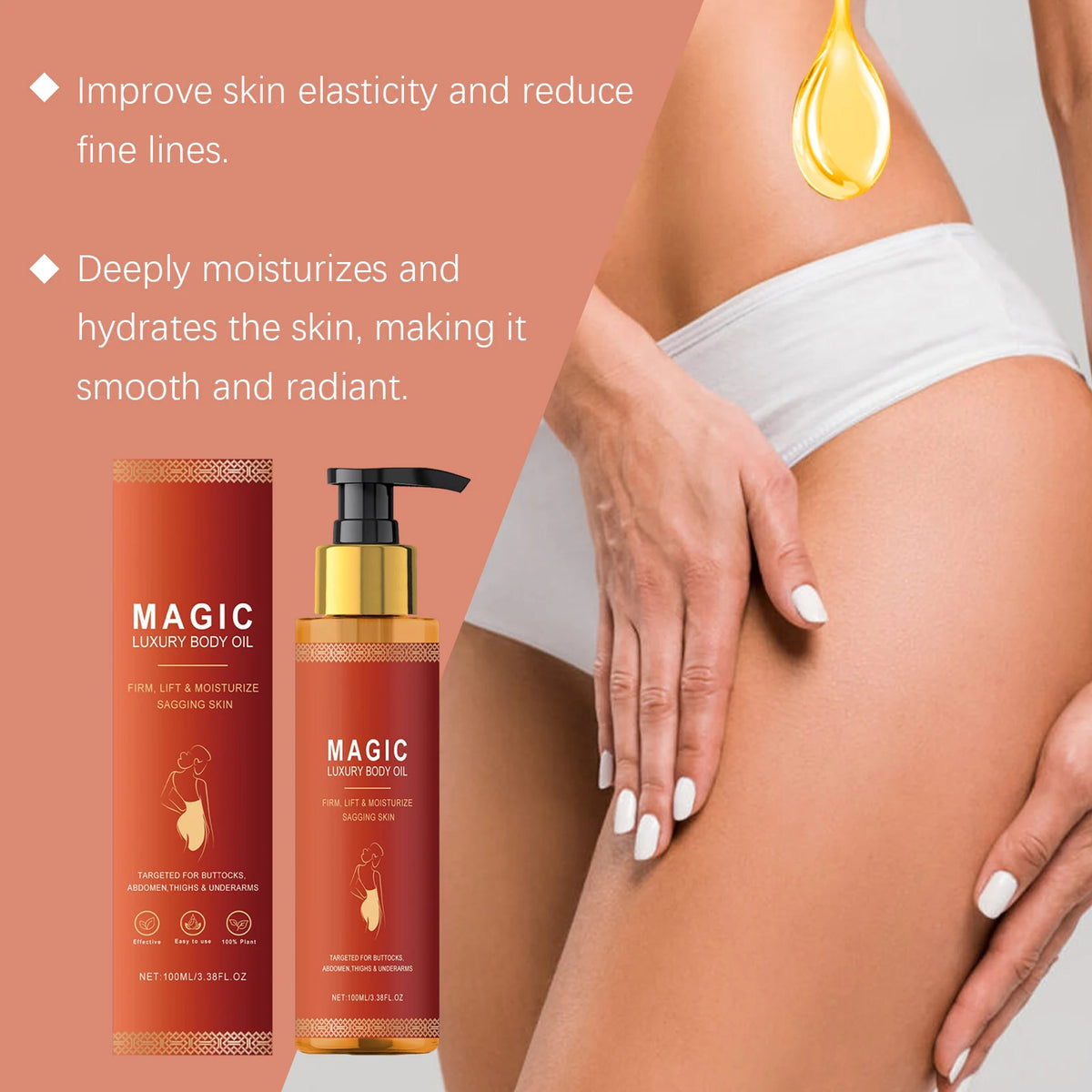 Body firming emollient oil moisturizing moisturizing soft firming skin daily massage care nourishing emollient oil