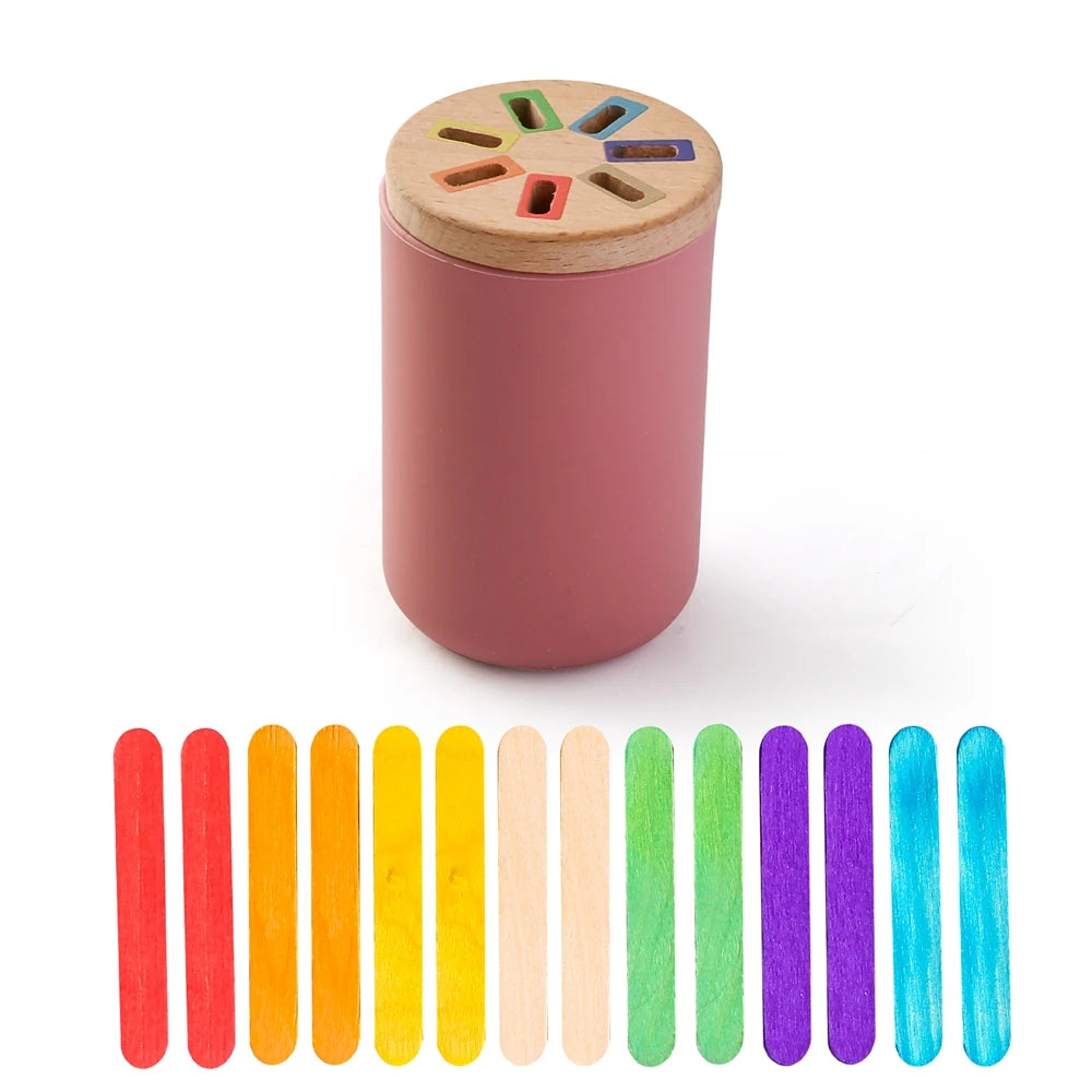 Baby Toys Montessori Silicone Educational Toys Cognitive Toys Color Matching Bucket Toddler Toys Sensor Game Baby Games 2 Years