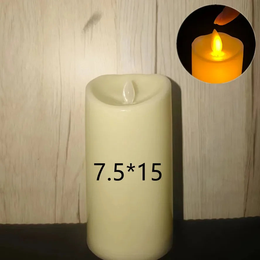 Flameless Flickering LED Candles Battery Powered For Wedding Decor
