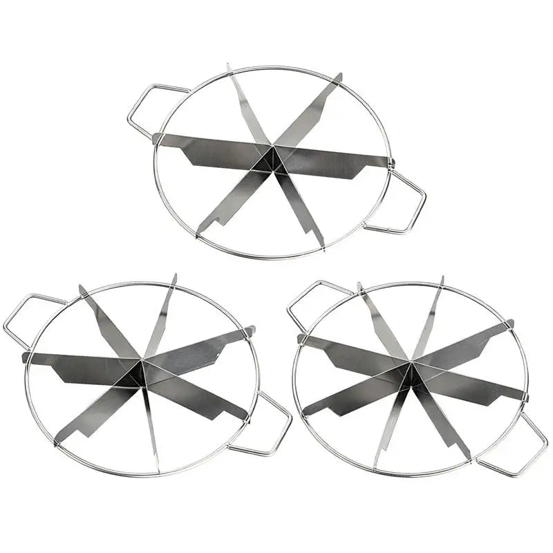 Stainless Steel Cake Divider 6/7/8 Divisions Pizza Cutter Cheesecake Slicer Round Pastry Cheese Pizza Cutting Press Machine Tool