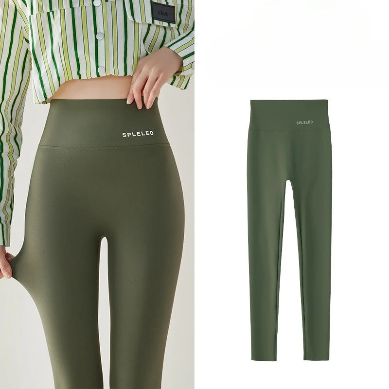 Naked Feeling Yoga Leggings Summer Thin High Waisted Hip Lifting Fitness Leggings Running Cycling Sports Pants Woman Clothing