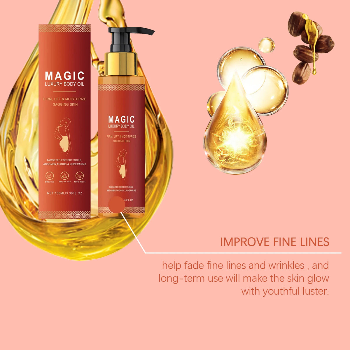 Body firming emollient oil moisturizing moisturizing soft firming skin daily massage care nourishing emollient oil