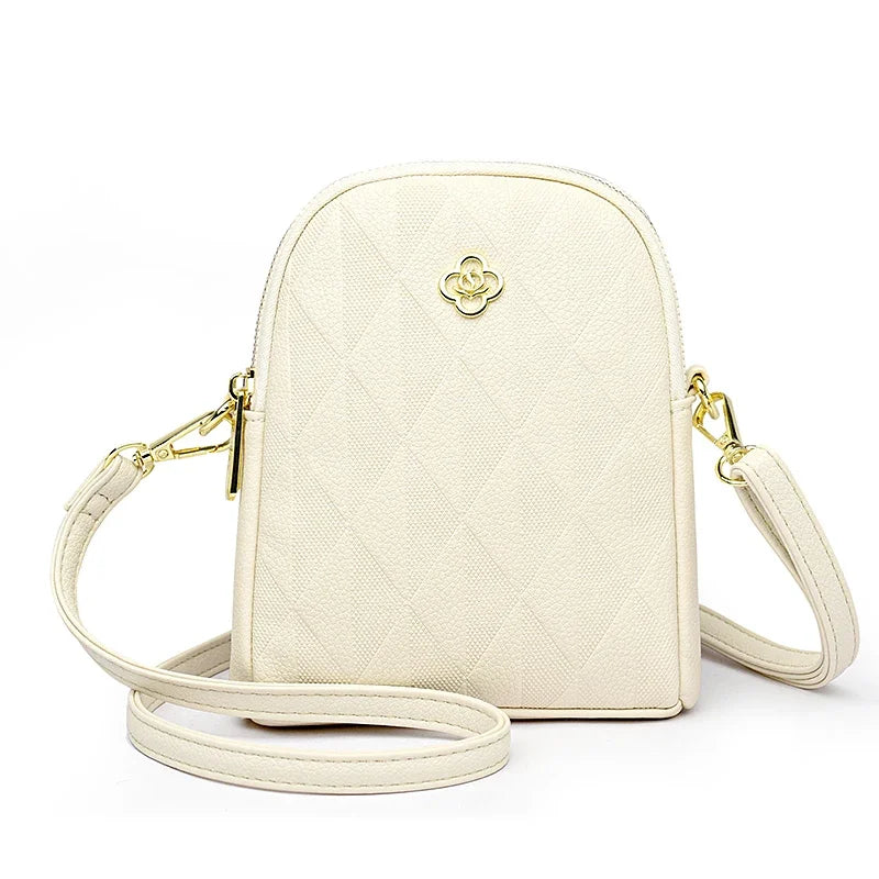 Fashion Women Shoulder Bags High Quality Leather Crossbody Bag Small Purse Simple Design Ladies Solid Color Messenger Sac A Main