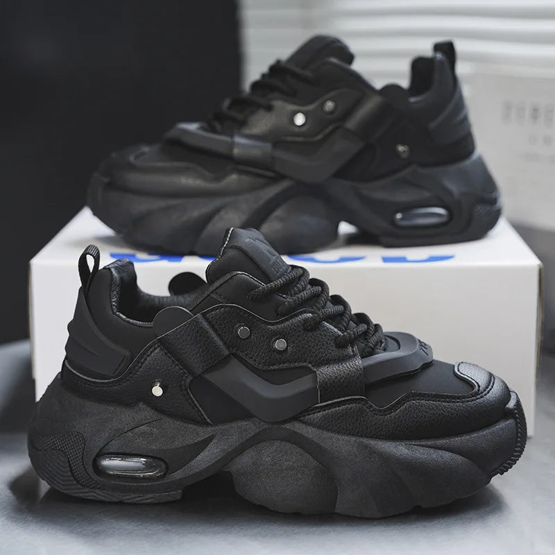Shoes Men High Quality Platform Sneaker Fashion High-top Leather Sports Men 2026 Thick-soled Casual Shoes Zapatillas Hombre