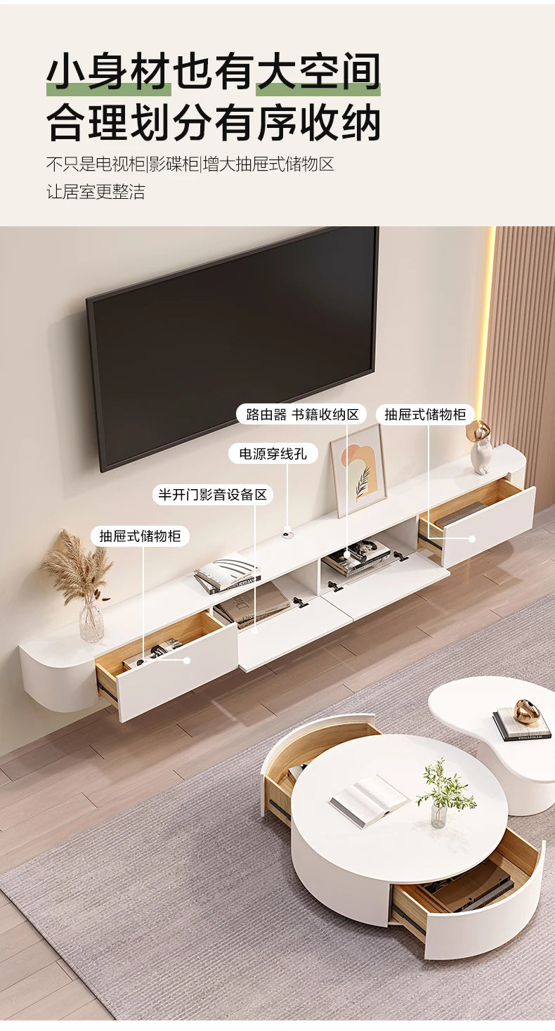 Wall Moun Rustic Tv Stands Modern Nordic Beauty Trendy Tv Stands Premium French Meuble Tv Suspendu Furniture For Living Room