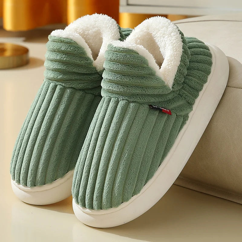 Winter Men Slippers Short Plush Men Cotton Boots Indoor Fluffy House Fur Slippers Men Casual Soft Fur Furry Men Shoes