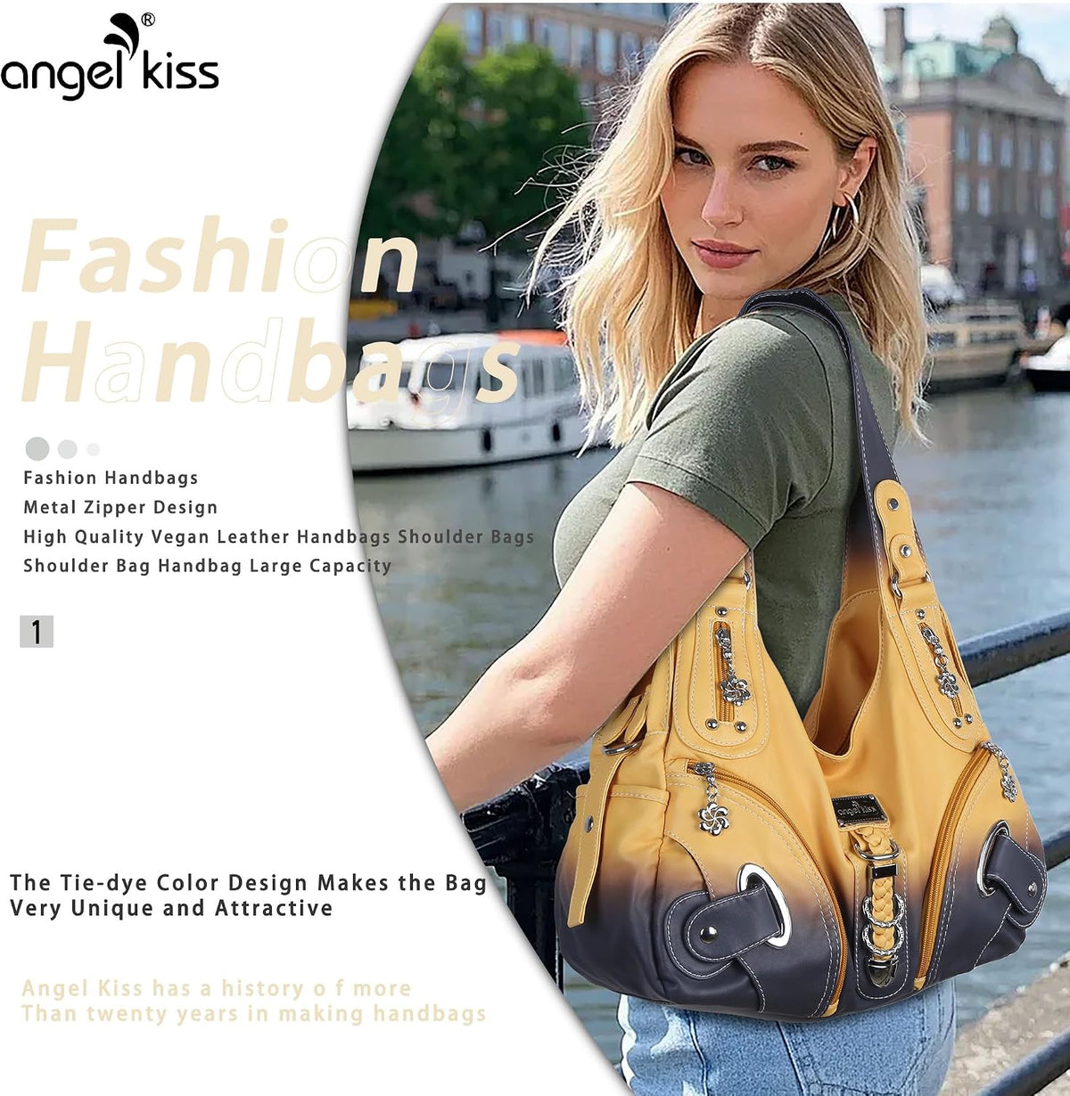 Angelkiss Hobo Purses and Handbags for Women Satchel Handbag Women Purses Large Daily Shoulder Bags