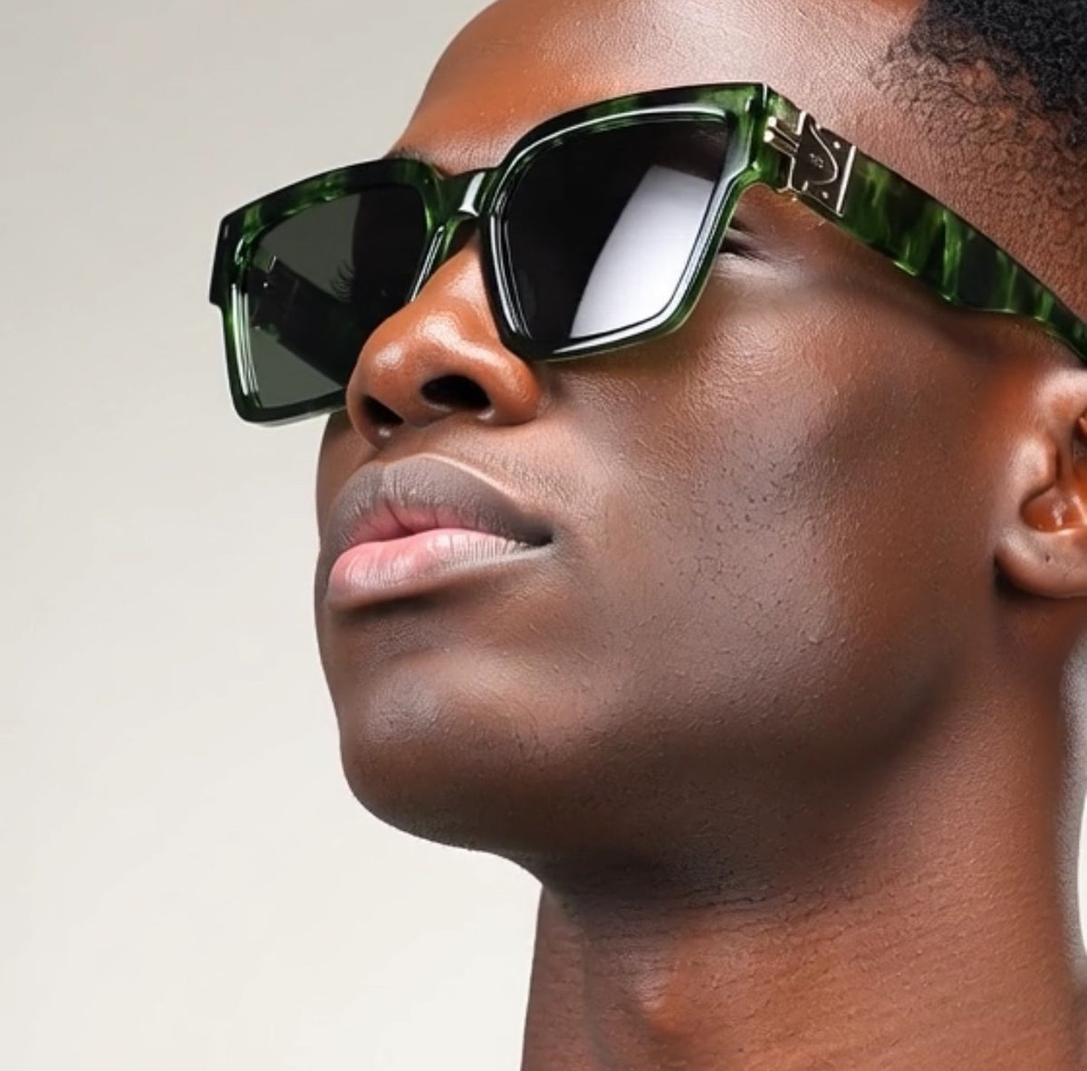 Gold Frame Large Size Sunglasses Men Women Shades Elegant Retro Classic Hip Hop