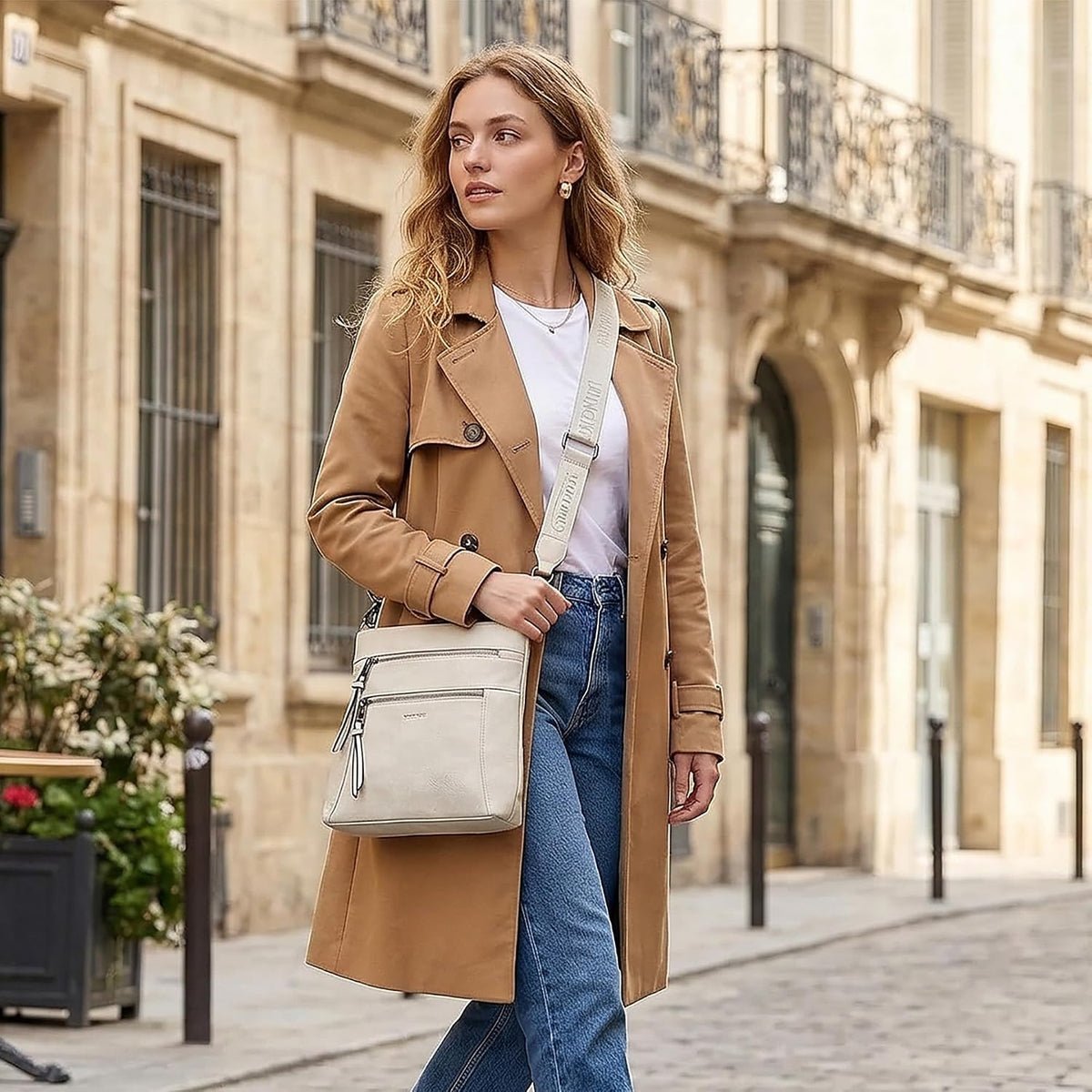 Medium Crossbody Bags for Women, PU Leather Travel Crossbody Purses