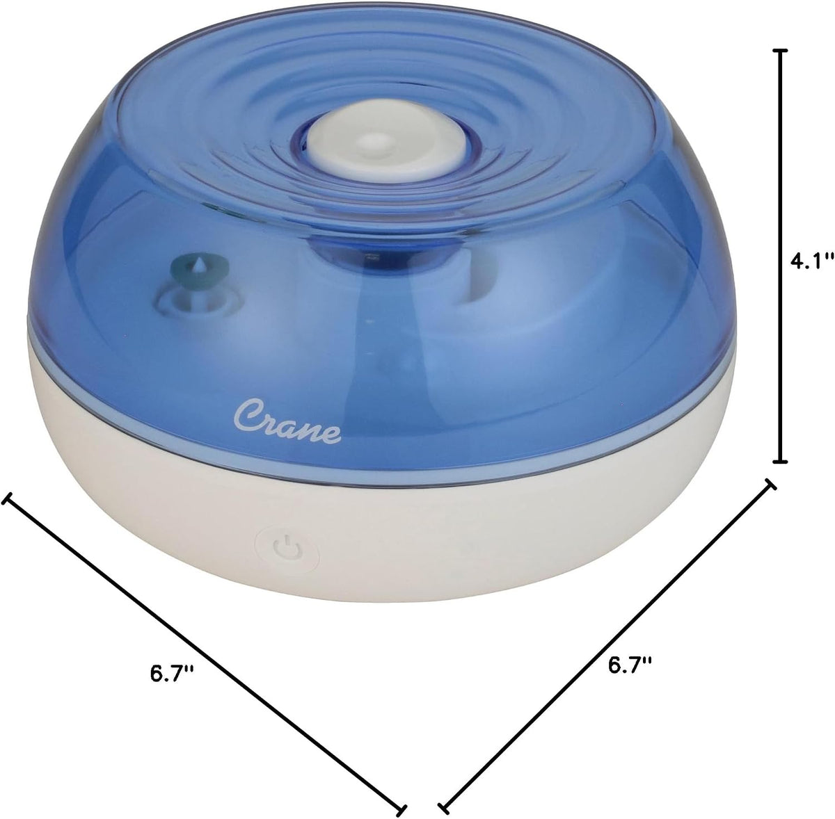 Personal Ultrasonic Cool Mist Travel Humidifier and Vaporizer for Congestion Relief, 360° Adjustable Nozzle, Filter-Free .75 Liter Tank, Blue/White, Office Humidifier