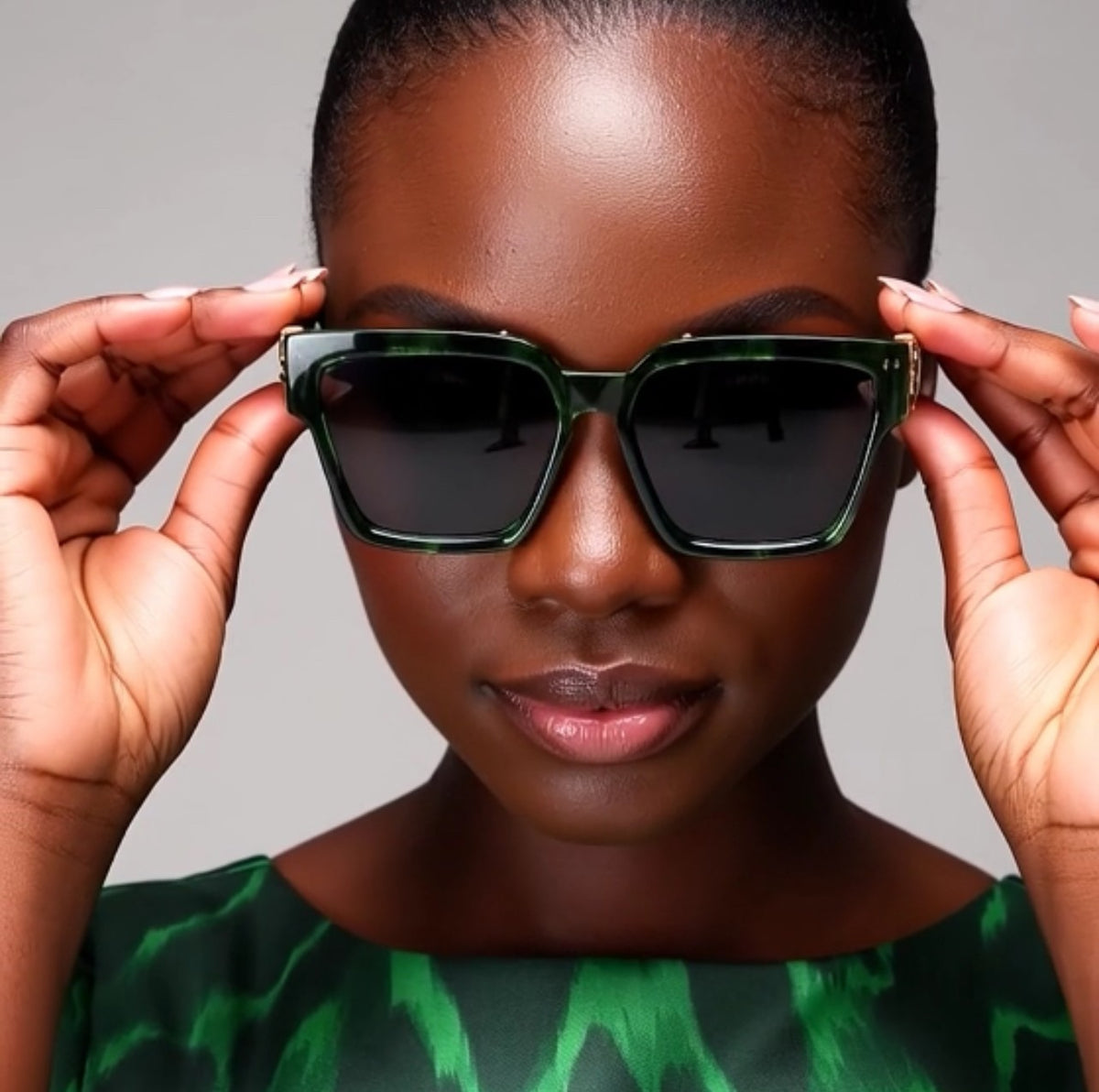 Gold Frame Large Size Sunglasses Men Women Shades Elegant Retro Classic Hip Hop