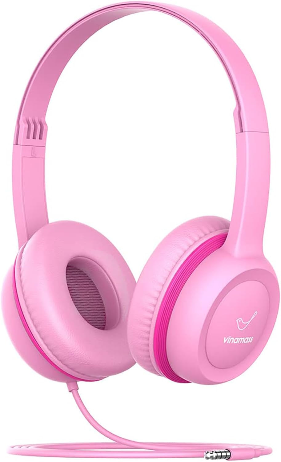 Kids Headphones, Wired Headphones for Kid with Safe Volume Limiter, Kid Headphone with Cord 3.5Mm Jack, On-Ear Girls Boys Toddler Headphone for School