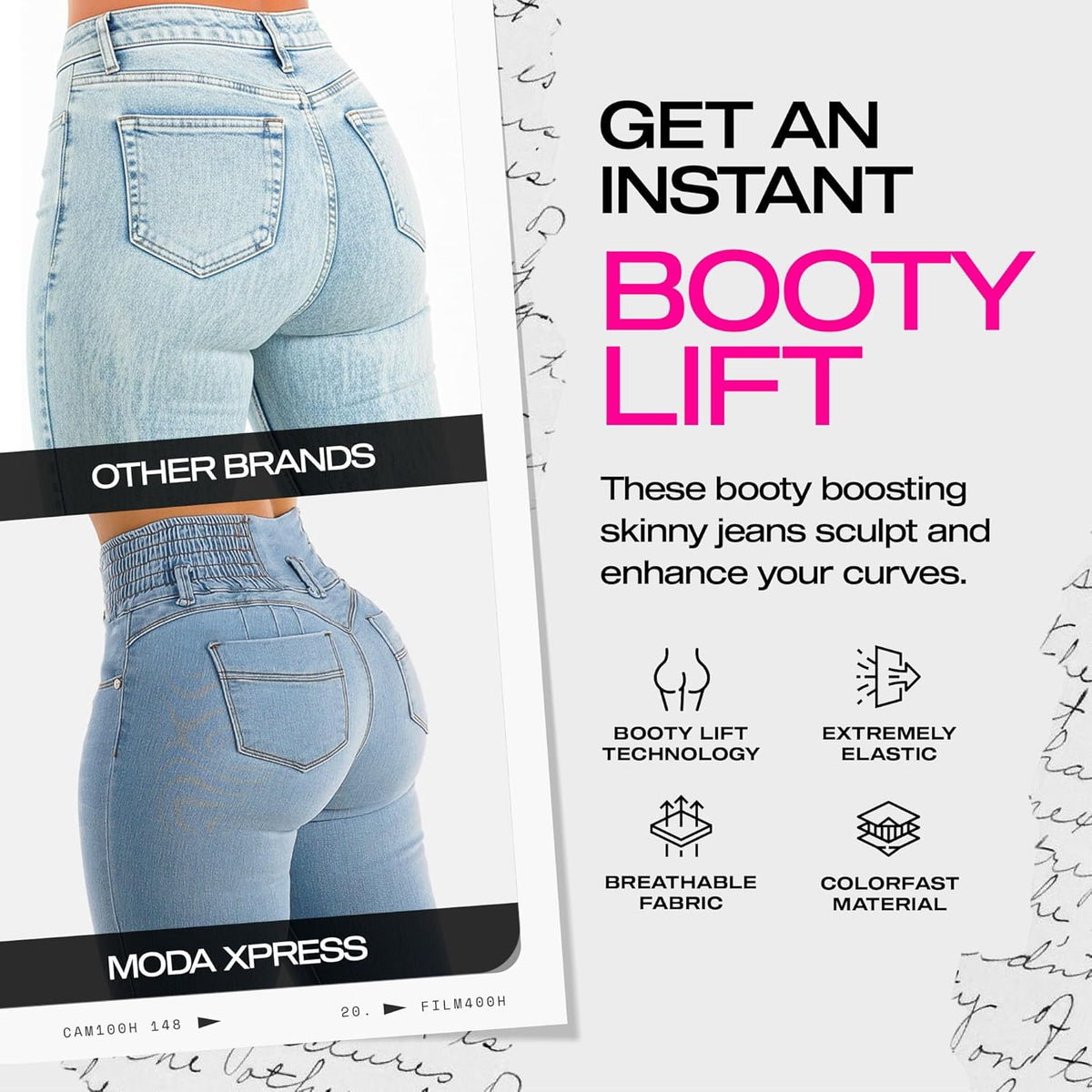 Ultra High Waisted Jeans for Women - Skinny Jeans - Stretchable Slim Fit Jeans