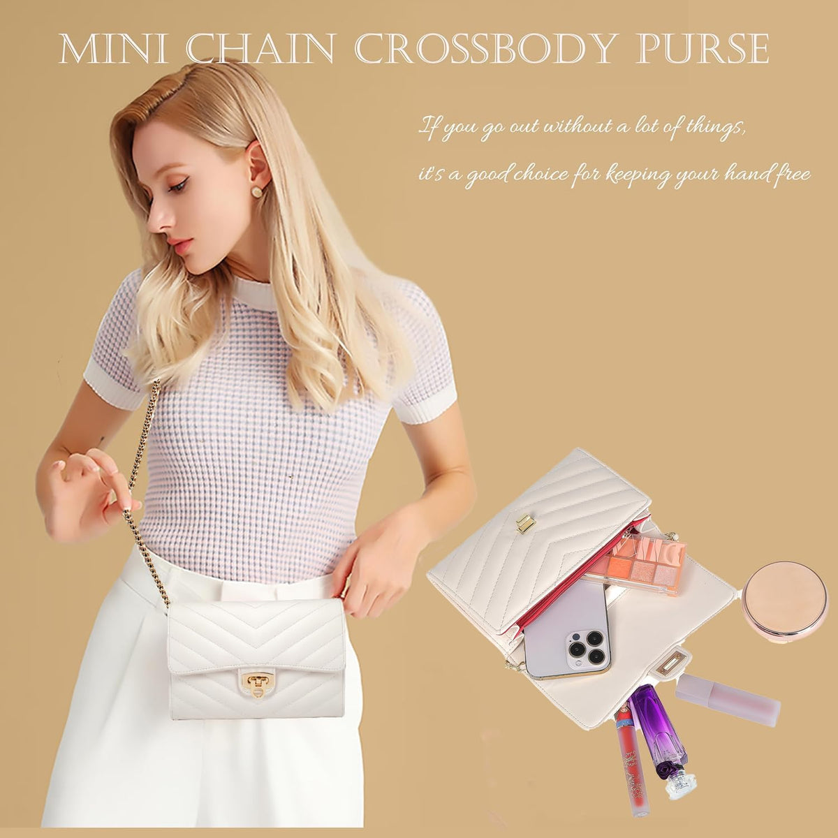 Crossbody Bags Small Purse for Women Vegan Leather Phone Clutch Purses