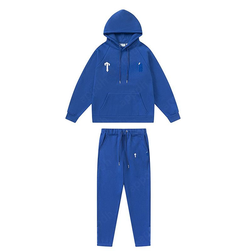Mens Tracksuits Trousers Shooters Set Designer Hoodies Streetwear Sweatshirts Sports Suit Embroidery Plush Letter Decoration Thick Hoodies Men Pants