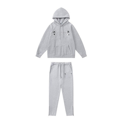 Mens Tracksuits Trousers Shooters Set Designer Hoodies Streetwear Sweatshirts Sports Suit Embroidery Plush Letter Decoration Thick Hoodies Men Pants