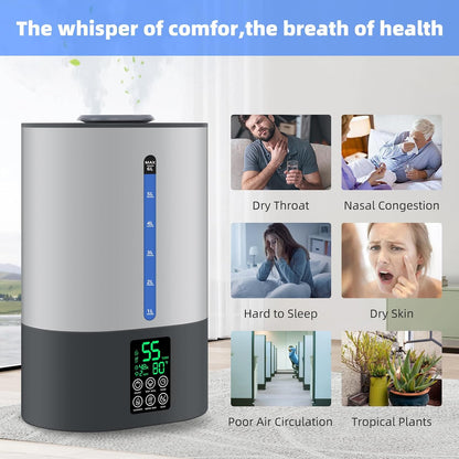 6L Warm &amp; Cool Mist Humidifiers for Bedroom,Large Room,Plants